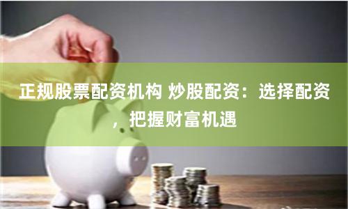 正规股票配资机构 炒股配资：选择配资，把握财富机遇